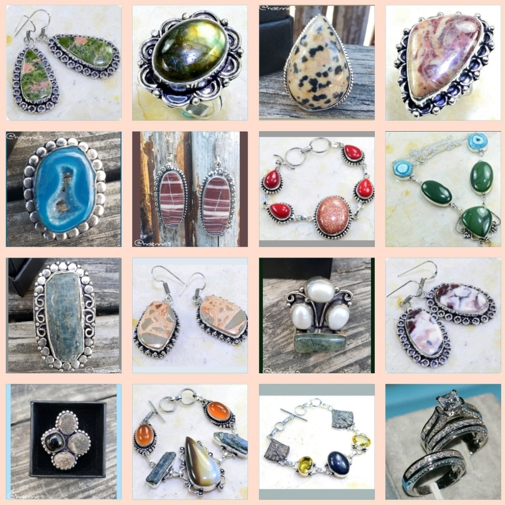 Large Jewelry Lot- 350+ Pieces- 925SS- Rings/Earrings/Bracelets/Necklaces/Cuffs